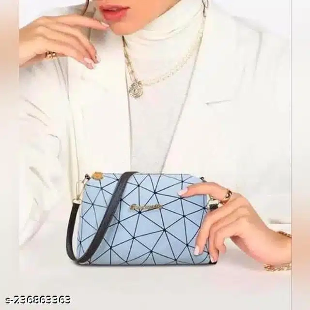 Pu Sling Bag For Women (Grey)