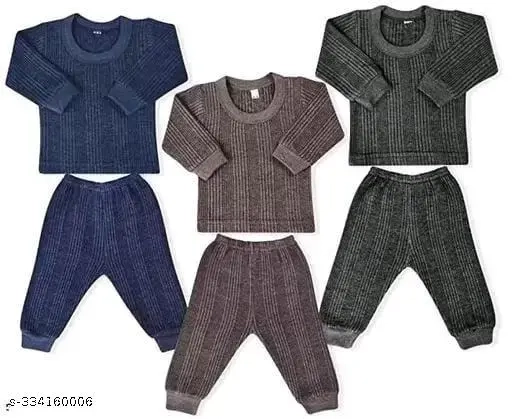 Woolen Assorted Thermal Set for Kids (Multicolor,3-4 Years) (Pack of 2)