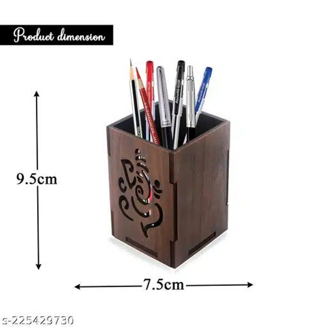 Wooden Pencil Holder (Brown)