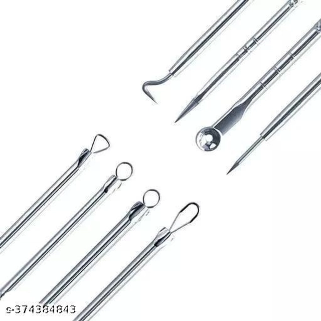 Blackhead Acne Removal Needle Kit (Silver, Set of 4)