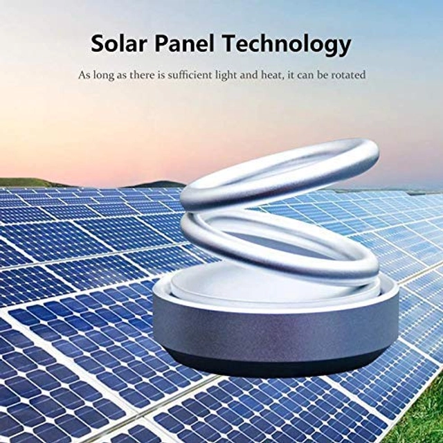 Solar Operated Double Ring Car Perfume for Car Dashboard (Multicolor)