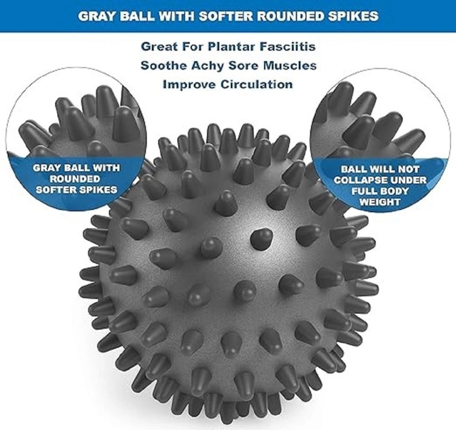 ABS Plastic Acupressure Massage Ball (Black)