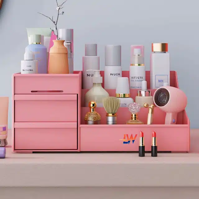 ABS Plastic Makeup Organizer with Drawers (Multicolor)