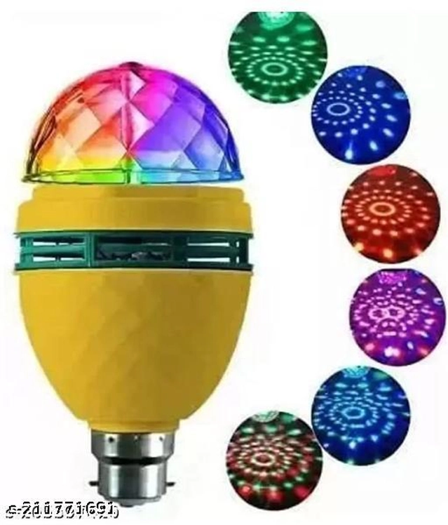 LED Crystal 360 Degree Rotating Bulb (Multicolor)