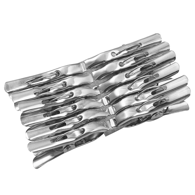 NIVIS Stainless Steel Cloth Clip (72 g, 1 Dozen)