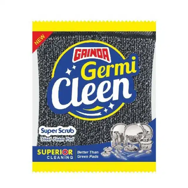 Gainda Germi Clean Super Scrub Steel Foam Pad 2X1 Pcs (Pack Of 2)