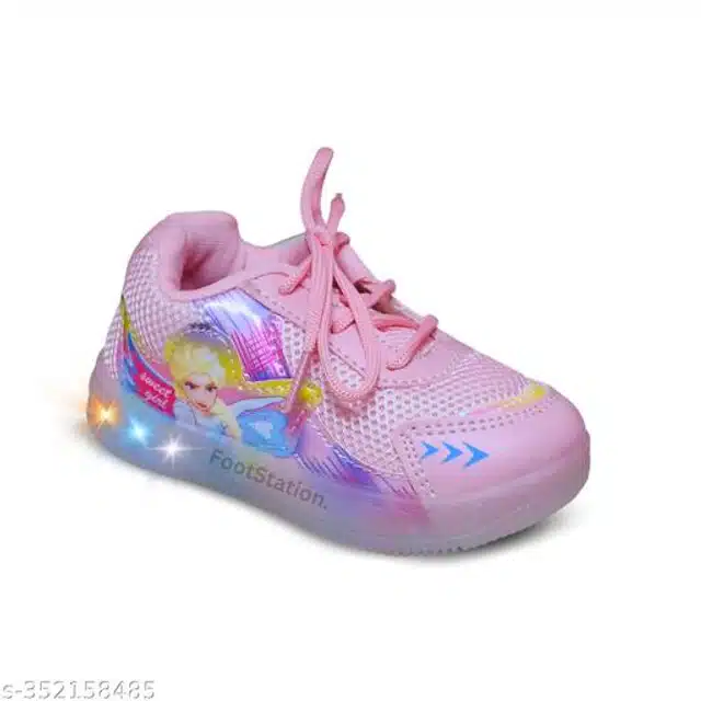 Lighting Sneakers for Girls (Pink, 2.5-3 Years)