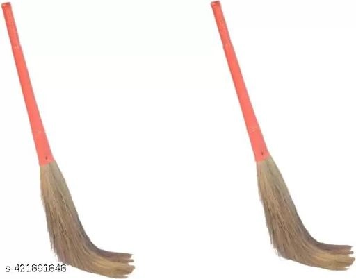 Laxmi Grass Broom (Multicolor, Pack of 2)