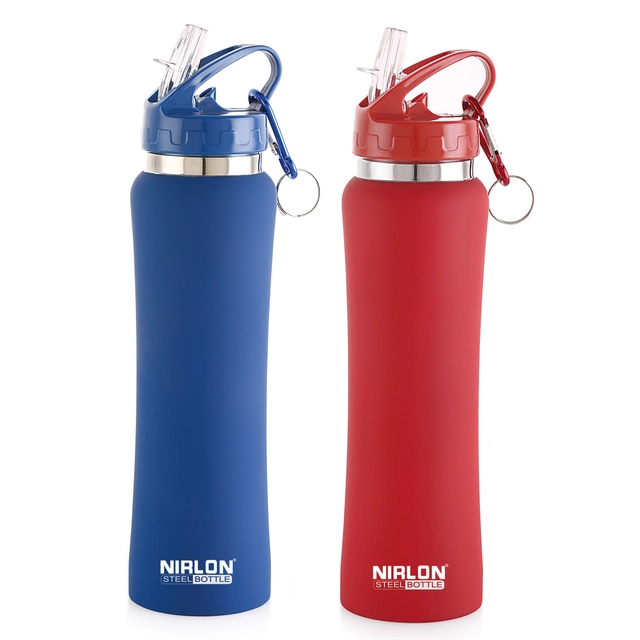 Nirlon Stainless Steel Sipper Water Bottle (Multicolor, 750 ml) (Pack of 2)