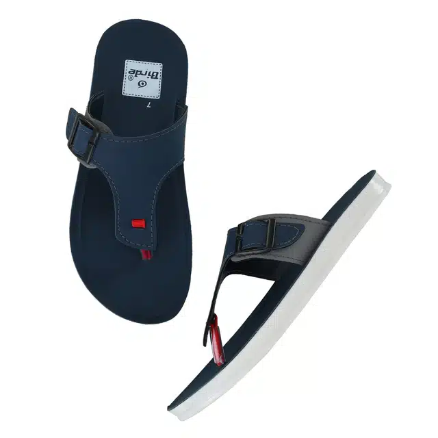 Stylish Lightweight Sandals for Men (Navy Blue, 9) (AE-159)
