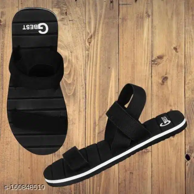 Daily Wear Sandal for Men (Black, 6)