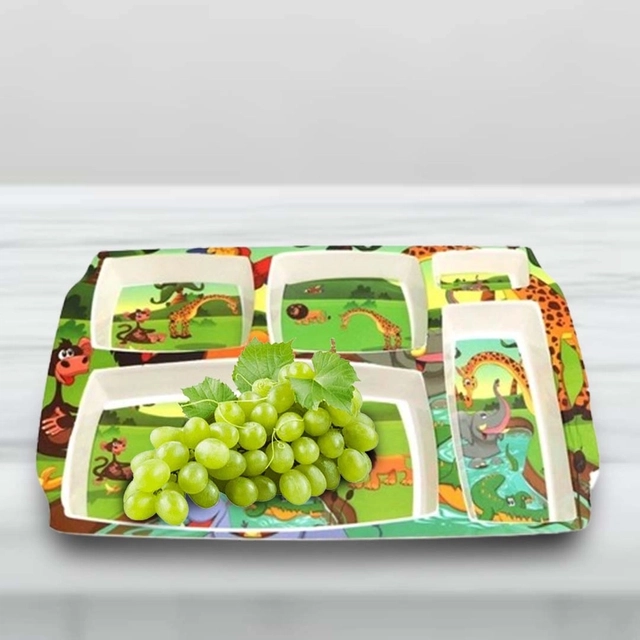 DINE SMART-Melamine Kids Meal Tray (Pack of 1)