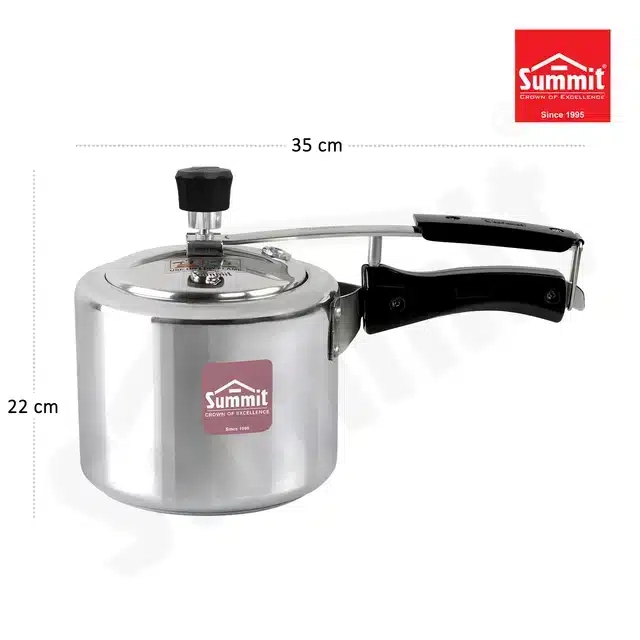 Summit Inner Lid Induction Base Pressure Cooker (Silver, 3 L)