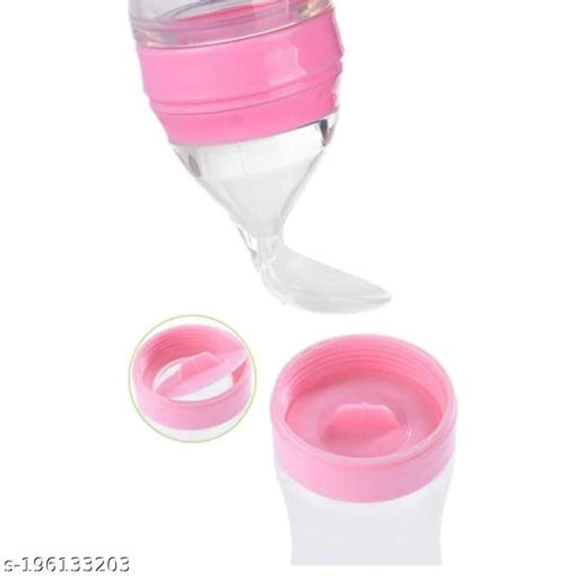 Silicone Food Feeder Bottle for Baby (Multicolor, 90 ml)