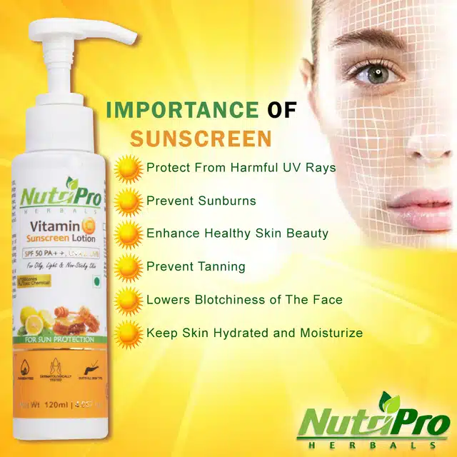 NutriPro Vitamin-C Sun Screen & Face Serum (Pack of 2)