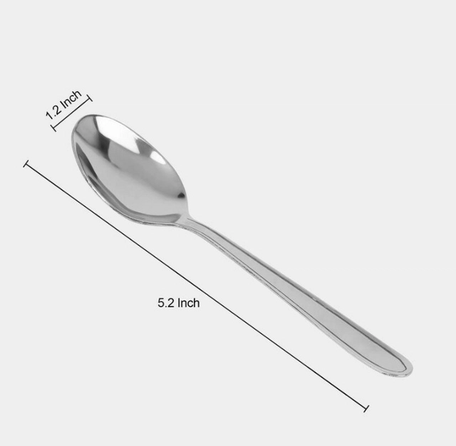 JENSONS Stainless Steel Tea Spoons (13 cm each, Set of 4)