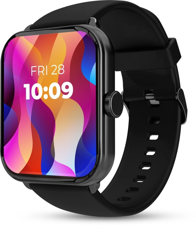 beatXP Marv Super With 2" TFT HD Display, BT Calling, 24*7 Health Monitoring, IP68 Smartwatch  (Electric Black Strap, Free Size)