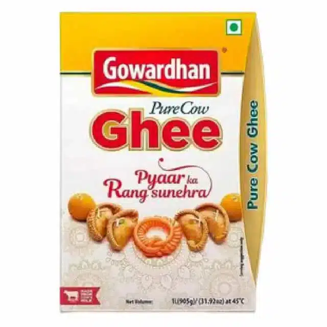 Gowardhan Pure Cow Ghee 1 L + Get Lock Seal Container Free