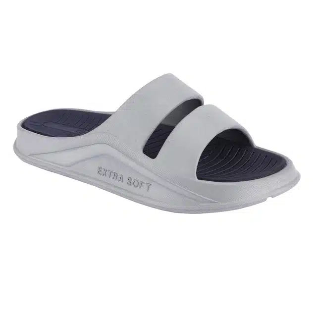 Slip On Sliders for Men (Grey, 8)