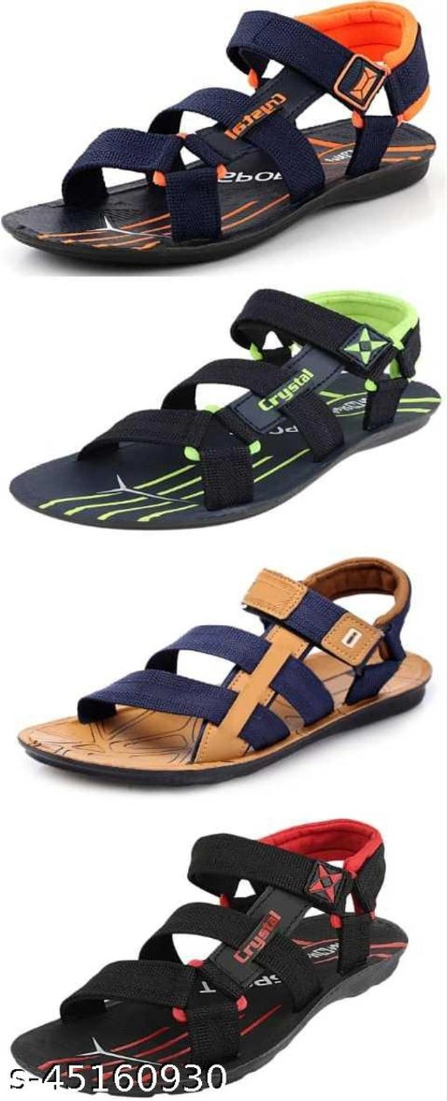 Sandals for Men (Multicolor, 6) (Pack of 4)