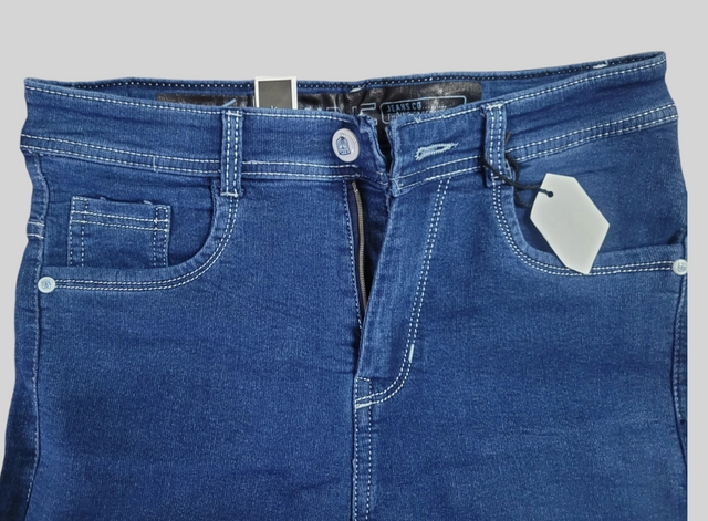 Denim Solid Jeans for Men (Blue, 28)