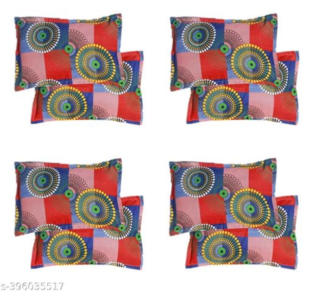 Cotton Pillow Covers (Multicolor, 18x28 inches) (Pack of 8)