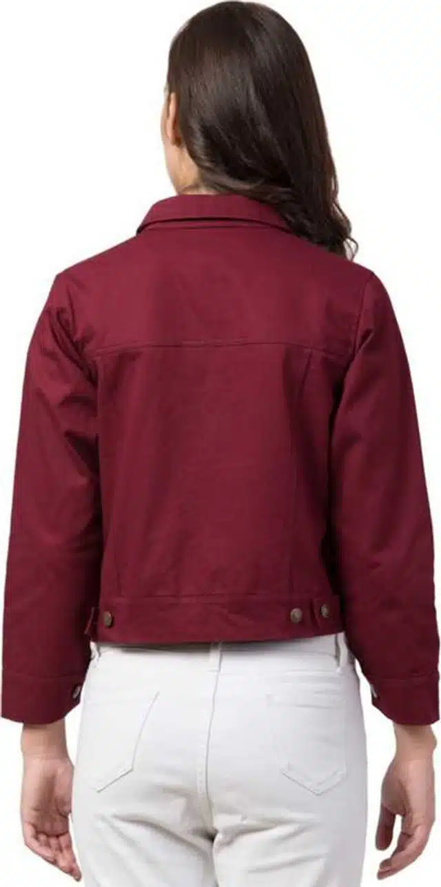 Casual Jacket for Women (Maroon, S) (WE-32)