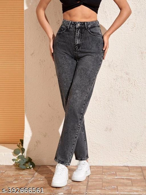 Denim Jeans for Women (Grey, 34)