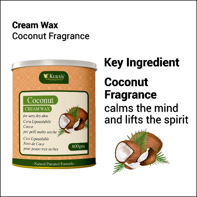 Kuraiy Cosmetic Coconut Cream Hair Remover Wax (800 g)