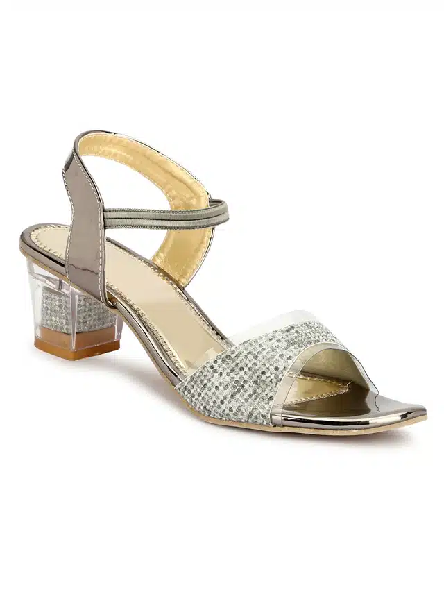 Heels for Women (Silver, 4)