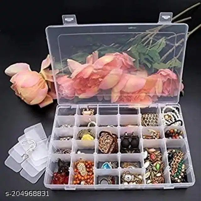 Plastic Jewellery Organizer (Transparent, Pack of 3)