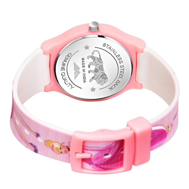 LORETTA Silicone Straps Analog Watch for Kids (Pink)