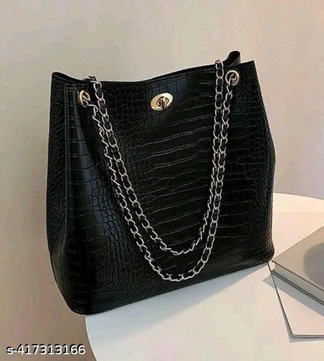 PU Handbag for Women (Black)