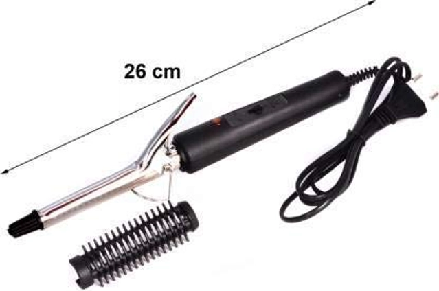 Professional Hair Curler for Men & Women (Black & Silver)