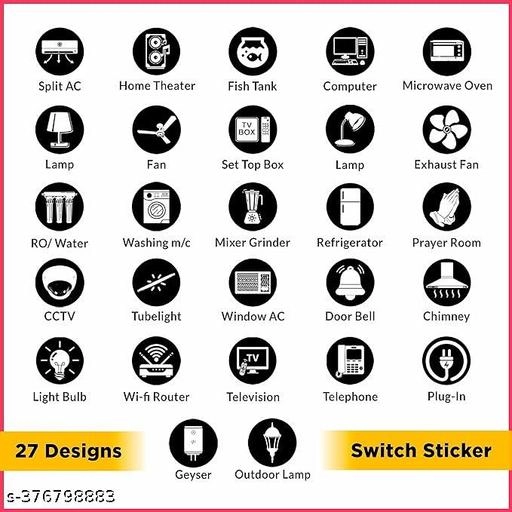 Vinyl Switch Stickers (Multicolor, Pack of 560)