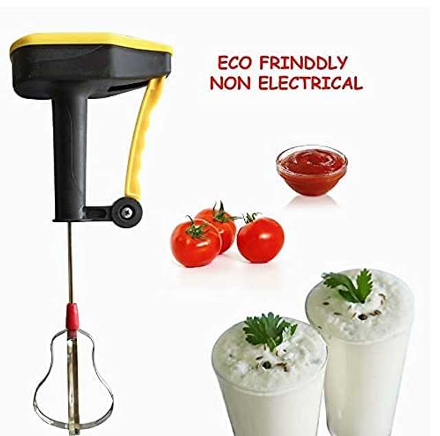 Manual Stainless Steel Blade Manual Hand Blender (Multicolor) (R-240)