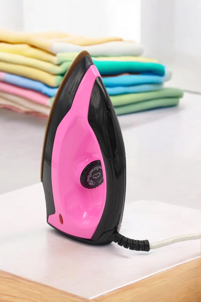 Nissan Home Appliances Vintage Electric Dry Iron (Pink & Black, 1000 W)