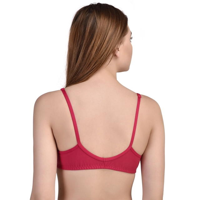 Cotton Solid Non Padded Bras for Women (Multicolor, 30) (Pack of 2)