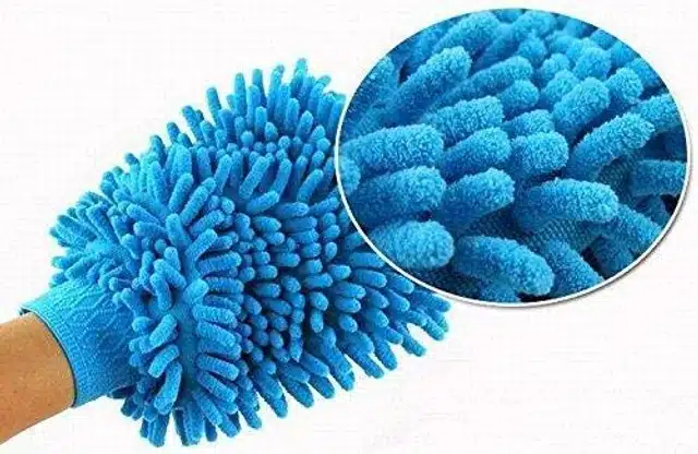 Car Dust Cleaning Gloves (Blue)