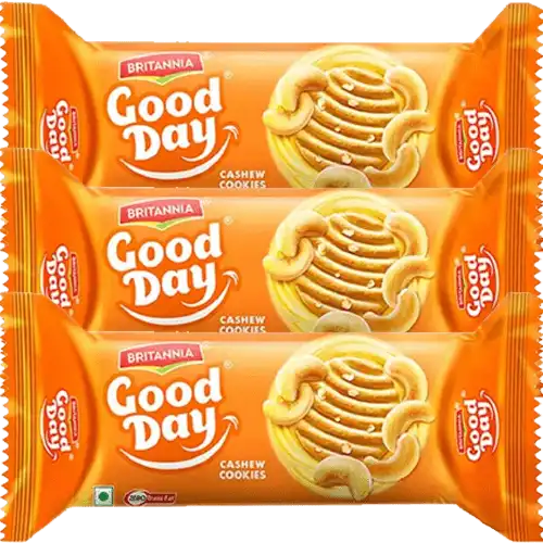 Britannia Good Day Cashew Cookies 3X68 g (Set Of 3)