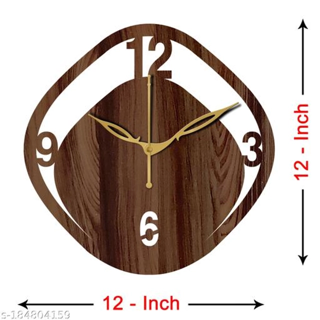 Wooden Wall Clock (Brown)