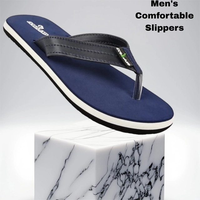 Slippers for Men (Navy Blue, 6)