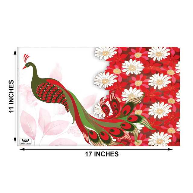 Multipurpose Refrigerator Mats (Red, 45X30 cm) (Pack of 8) (W-158)