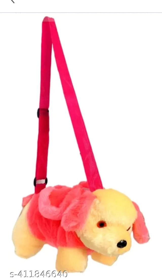 Fur Solid Hand Bag for Girls (Red)