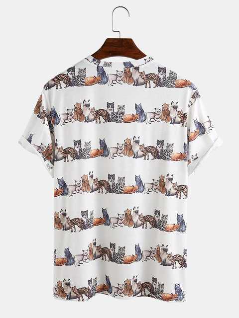 Divine Crepe Men Printed T-shirt (White, L) (DC-24)