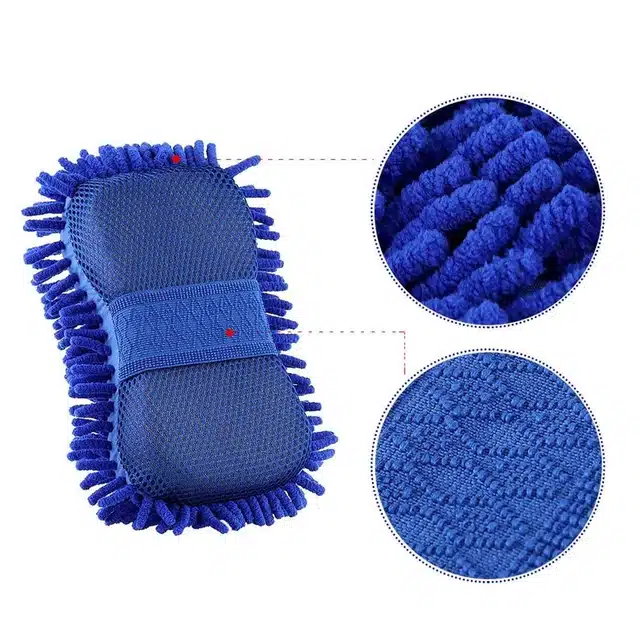 Microfiber Car Cleaning Sponges (Multicolour)