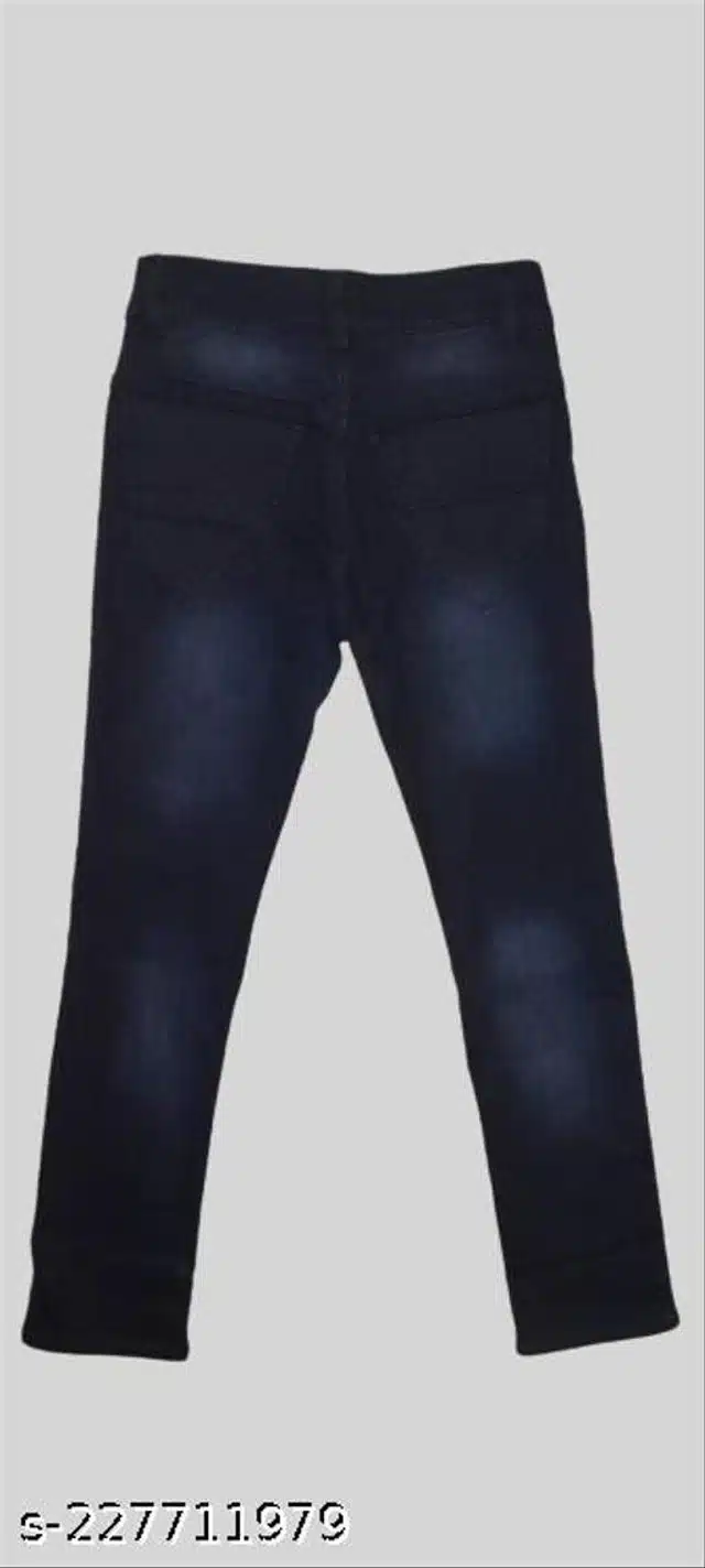 Denim Jeans for Boys (Black, 8-9 Years)