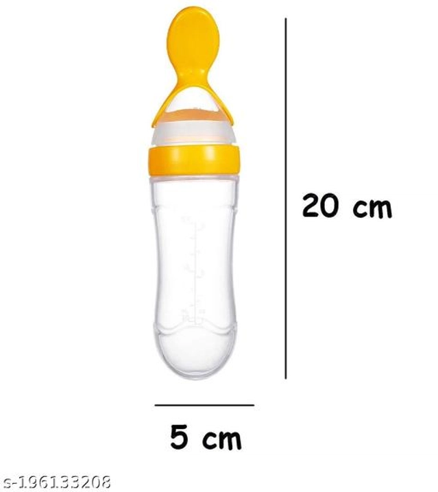 Silicone Food Feeder Bottle for Baby (Multicolor, 90 ml)