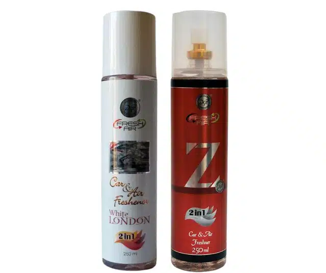 DSP White London with Z Red 2 in 1 Car & Air Freshener (Pack of 2, 250 ml)