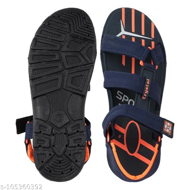 Sandals for Men (Orange & Green, 6) (Pack of 2)